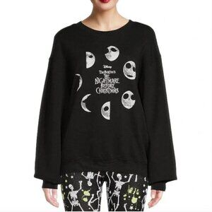 Disney Sweatshirt Junior L Nightmare Before Christmas Jack Moon Phases Halloween